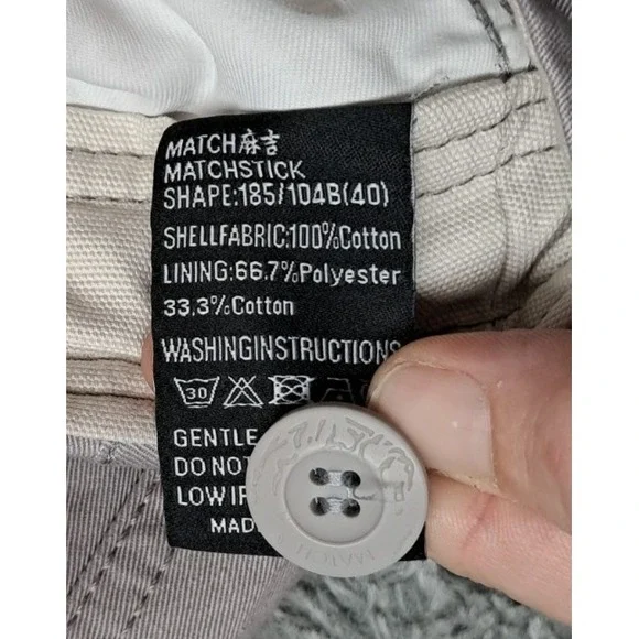 Match & Matchstick Cargo Shorts Mens Sz 40 Khaki Dress Chino Work Pockets Flat - Picture 8 of 14